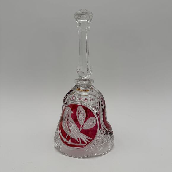 Vintage Byrdes Collection 8" Bell by Hofbauer 24% Lead Crystal No Clapper - Picture 2 of 14